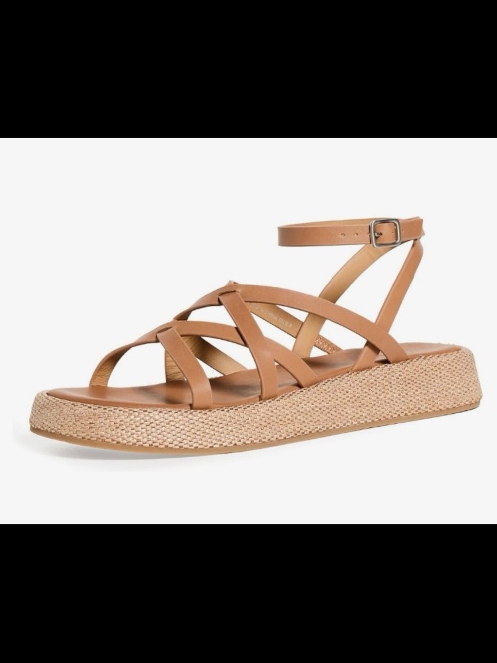 Madewell Tan Strappy Espadrille Platform Sandals